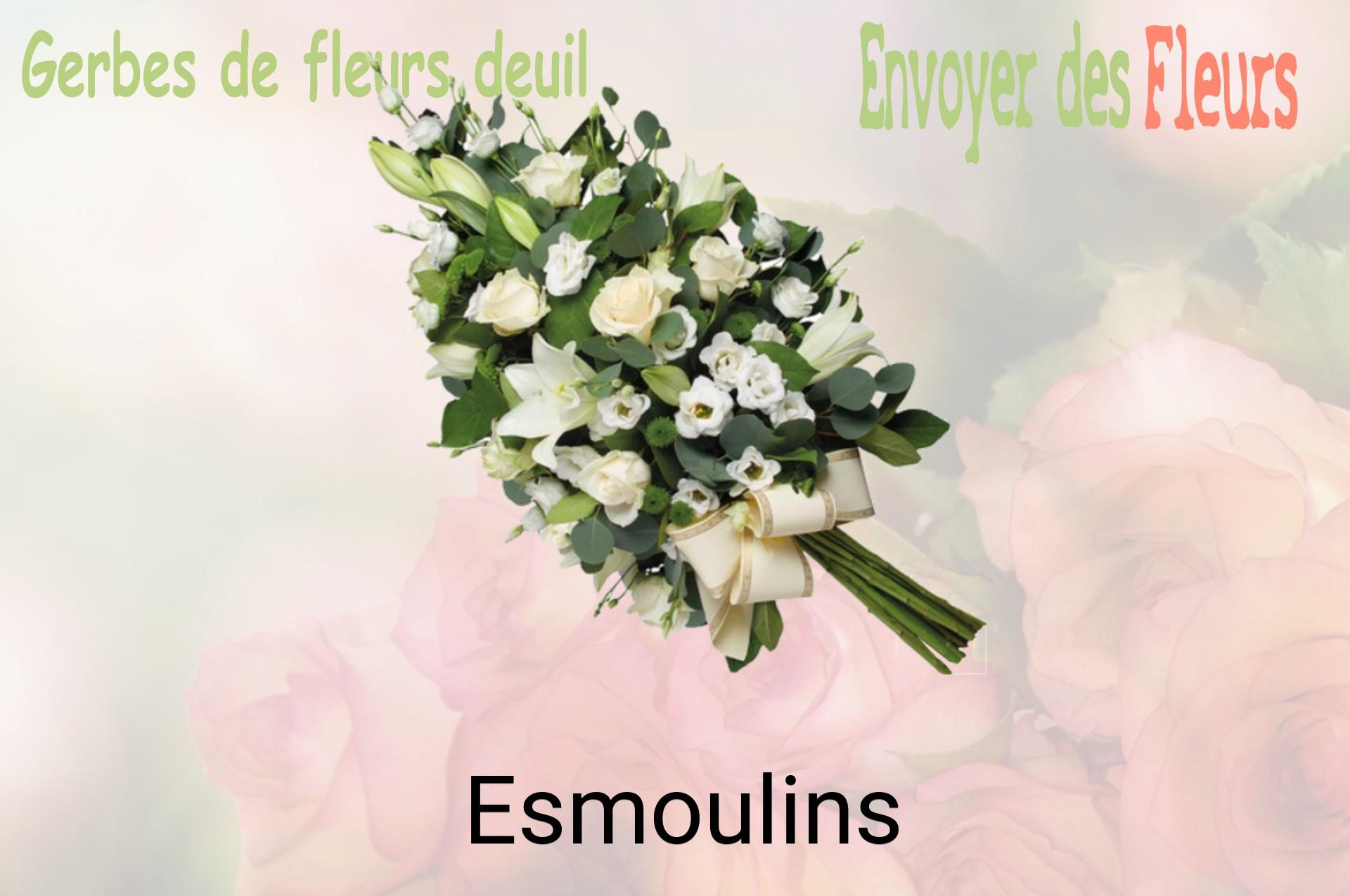 Gerbe de fleurs de deuil livrée à Esmoulins